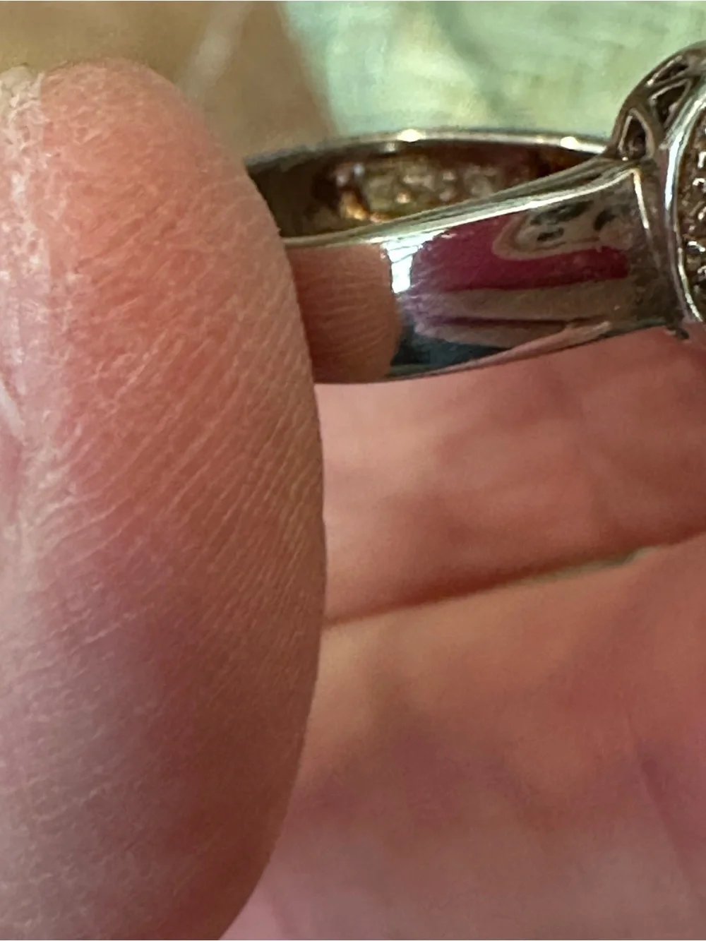 Vintage-Style Sterling Garnet Cocktail Ring - Silver